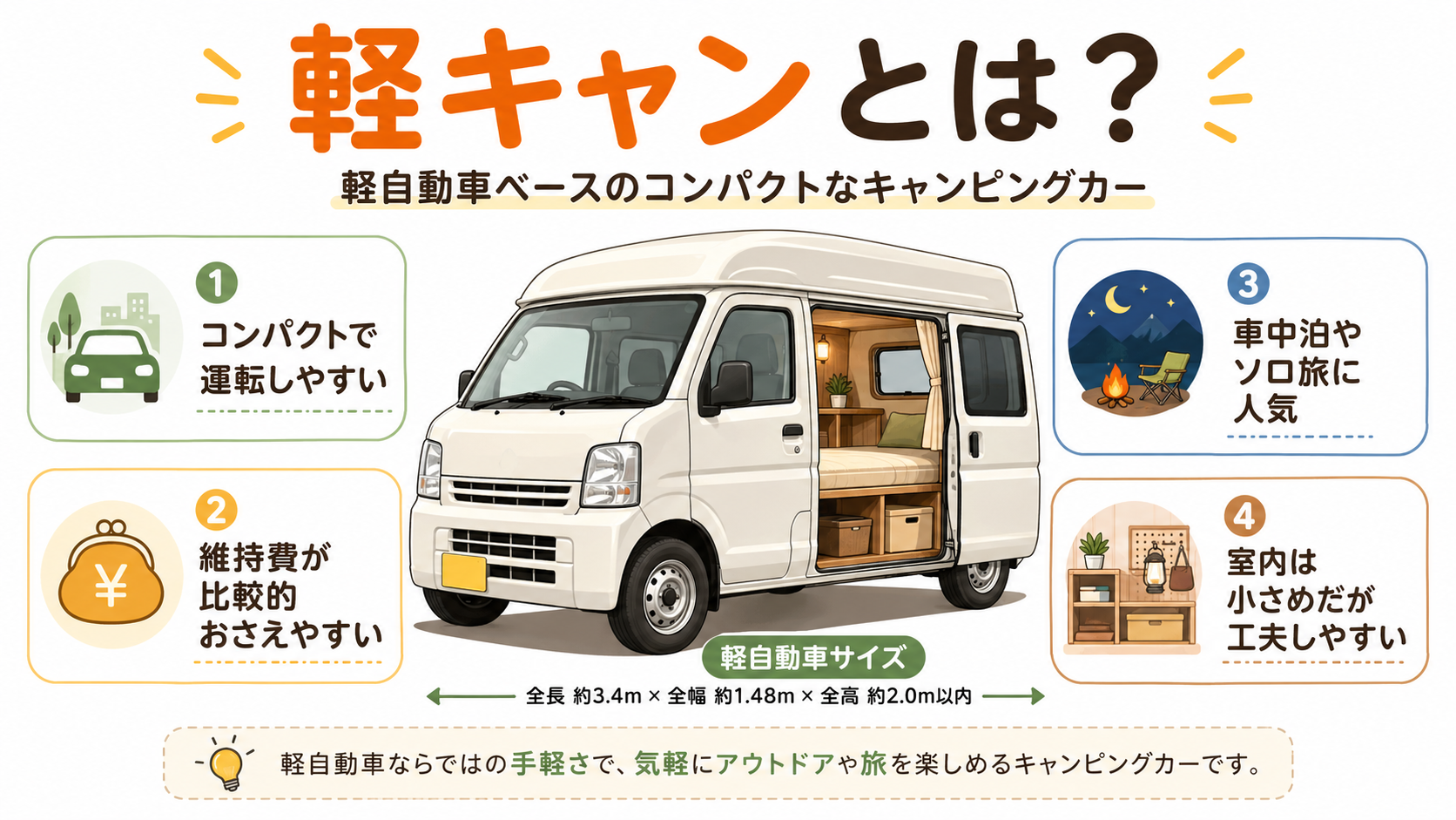 軽キャンパーとは？軽自動車ベースのキャンピングカー全解説【北海道 