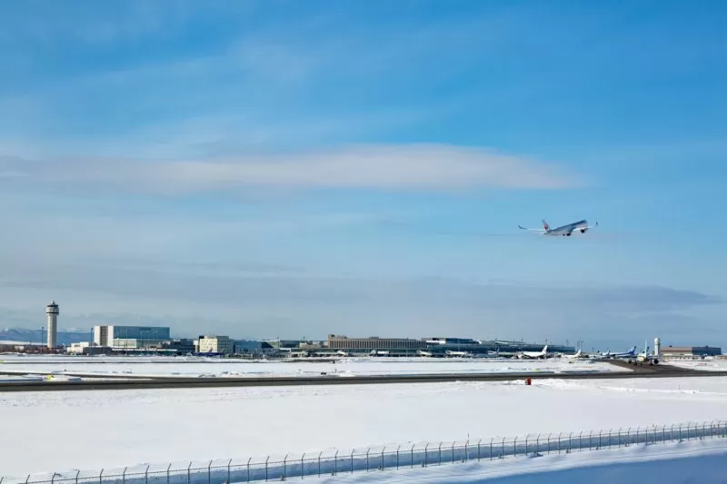 雪の新千歳空港