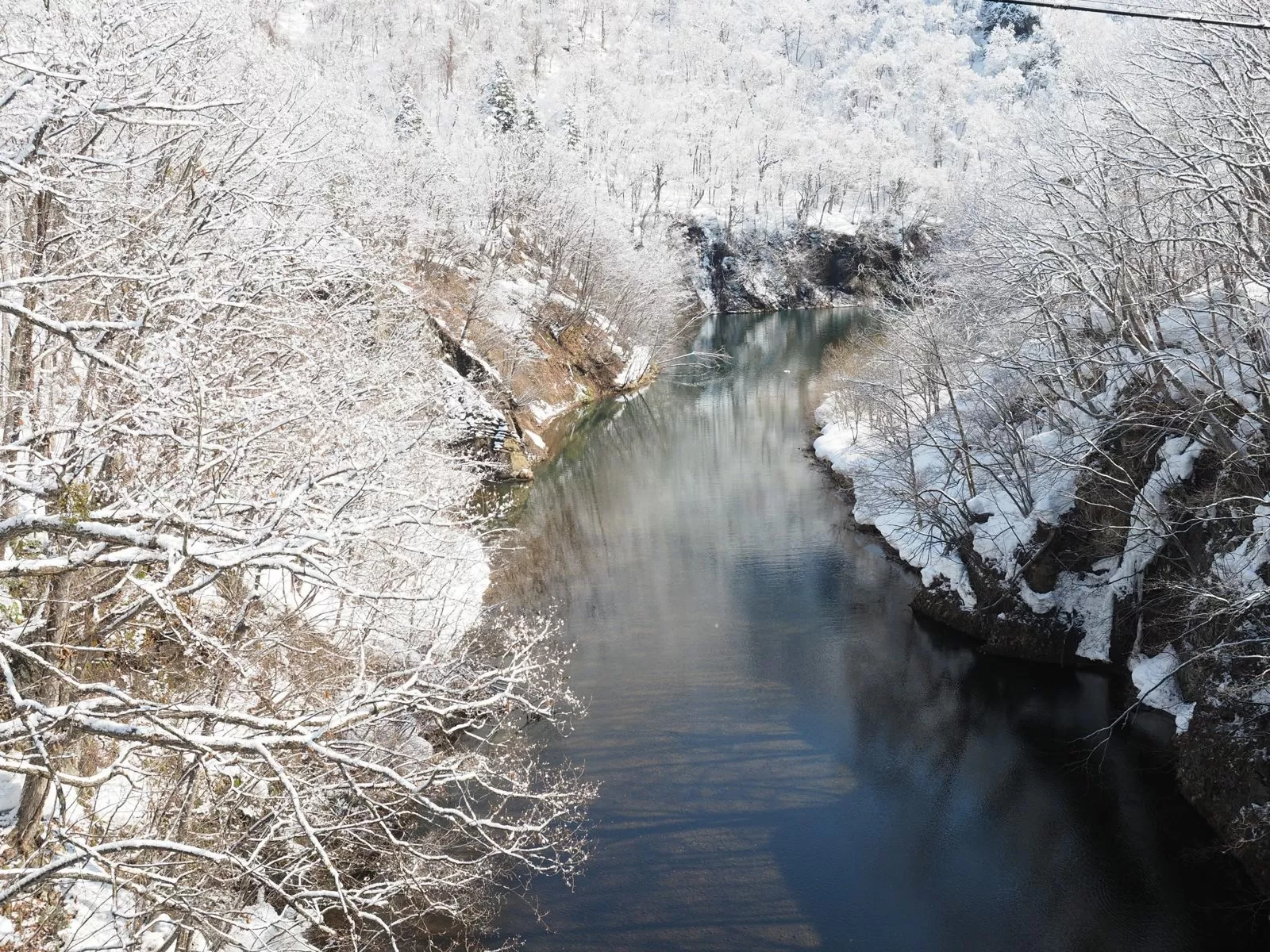 雪の定山渓（舞鶴の瀞）